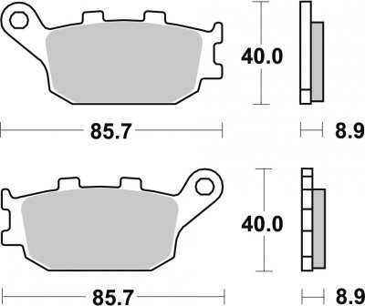 TRW klocki hamulcowe  tył Honda CB 1300 S  (05-13)