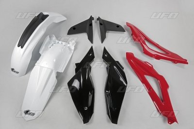 UFO KOMPLET PLASTIKÓW HUSQVARNA TC 4T '08-'10 KOLOR OEM (BIAŁY/CZERWONY/CZARNY)