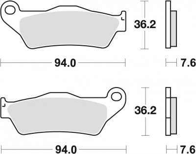 TRW klocki hamulcowe tył Moto Guzzi Griso 850 (07-09)