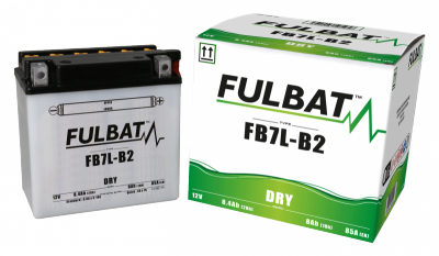 Akumulator FULBAT FUL DRY - FB7L-B2 / YB7L-B2 (suchy, obsługowy, kwas w zestawie)