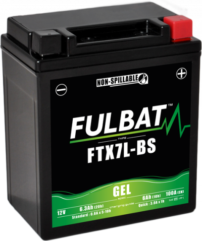 Akumulator FULBAT FUL GEL - FTX7L-BS / YTX7L-BS (Żelowy, bezobsługowy)