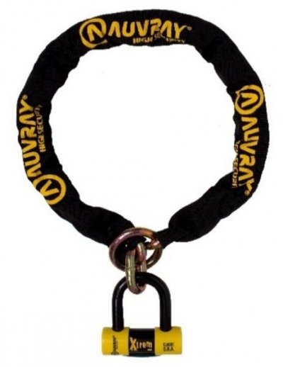 AUVRAY zestaw łańcuch typu lasso z kłódką XTREM MINI - długość 100cm, średnica 13,5mm (klasa S.R.A.)