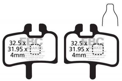 CFA277 - Klocki hamulcowe rowerowe (organiczne) EBC Brakes