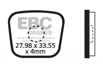 CFA278R - Klocki hamulcowe rowerowe (organiczne wyczynowe) EBC Brakes