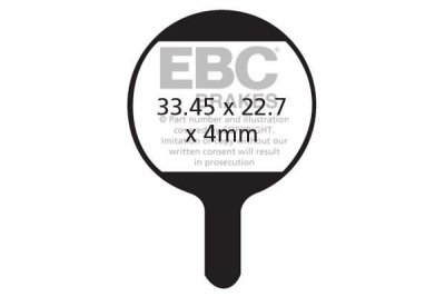CFA286HH - Klocki hamulcowe rowerowe (spiekane) EBC Brakes