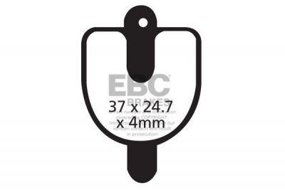 CFA288R - Klocki hamulcowe rowerowe (organiczne wyczynowe) EBC Brakes