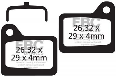 CFA329 - Klocki hamulcowe rowerowe (organiczne) EBC Brakes