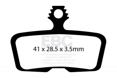 CFA616R - Klocki hamulcowe rowerowe (organiczne wyczynowe) EBC Brakes