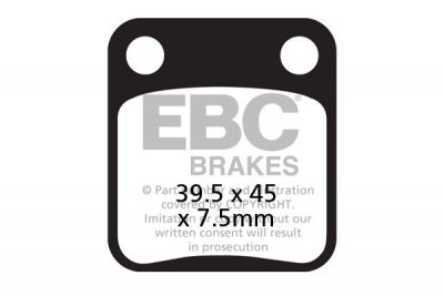 Klocki hamulcowe EBC FA054R (kpl. na 1 tarcze) (odpowiednik PROX 37.202002)