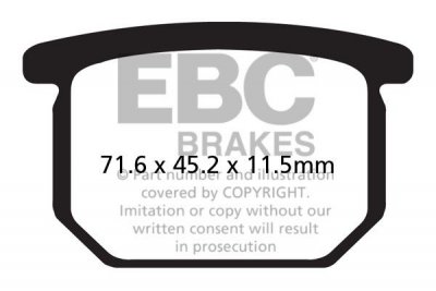 Klocki hamulcowe EBC FA065 (kpl. na 1 tarcze)