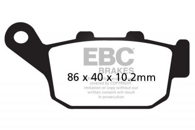 Klocki hamulcowe EBC FA140V V-PAD (kpl. na 1 tarcze)