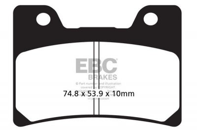 Klocki hamulcowe EBC FA160HH wzmacniane (kpl. na 1 tarcze)