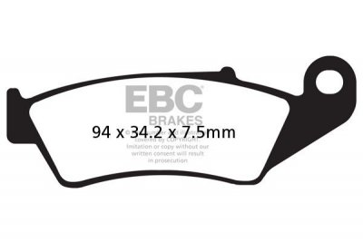 Klocki hamulcowe EBC FA185R (kpl. na 1 tarcze) (odpowiednik PROX 37.103202)