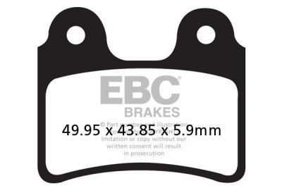 Klocki hamulcowe EBC FA303TT (kpl. na 1 tarcze)
