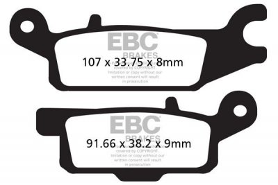 Klocki hamulcowe EBC FA445TT (kpl. na 1 tarcze)