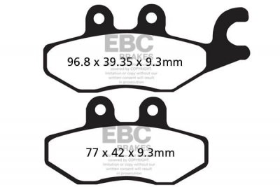 Klocki hamulcowe EBC SFA418HH skuterowe (kpl. na 1 tarcze)