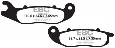 Klocki hamulcowe EBC SFA693 skuterowe (kpl. na 1 tarcze)
