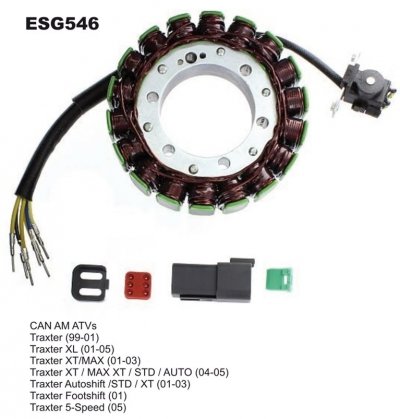 ELECTROSPORT UZWOJENIE ALTERNATORA (STATOR) CAM AM TRAXTER 500 99-05