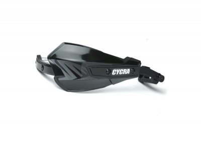 CYCRA OSŁONY RĄK (HANDBARY-ALUMINIOWY RDZEŃ) Z MOCOWANIAMI (22 / 28,6MM) MODEL VORTEX KOLOR CZARNY