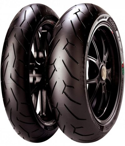 PIRELLI KOMPLET OPON (2291900/23) 120/70ZR17 DIABLO ROSSO II (K) (58W) TL M/C PRZÓD DOT 2023 + (2068500/24) 180/55ZR17 DIABLO RO