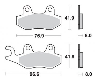 SBS KLOCKI HAMULCOWE KH135 / KH214 STREET PERFORMANCE (EXCEL) SINTER KOLOR ZŁOTY