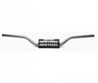 RENTHAL KIEROWNICA 1,1/8 CALA (28,6MM) MX FATBAR HANDLEBARS GREY RC SX/SXF 06-09, SUZUKI RM/RMZ 06-13 KOLOR SZARY Z GĄBKĄ
