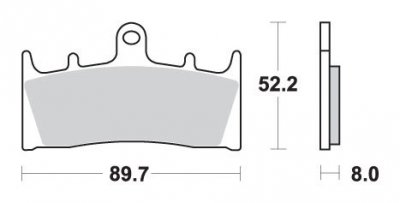SBS KLOCKI HAMULCOWE KH188 STREET PERFORMANCE (EXCEL) SINTER KOLOR ZŁOTY