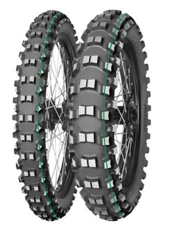 MITAS OPONA 110/100-18 TERRA FORCE-EX SM SUPER LIGHT (TECHNICAL ENDURO) (ZIELONY PASEK) 64R TYŁ TT DOT 03-50/2024 (zamiennik : 7