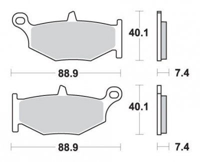 SBS KLOCKI HAMULCOWE KH419 STREET PERFORMANCE (EXCEL) SINTER KOLOR ZŁOTY PASUJE DO: SUZUKI GSX-R 600/750/1000/1300, DL1000 V-STR