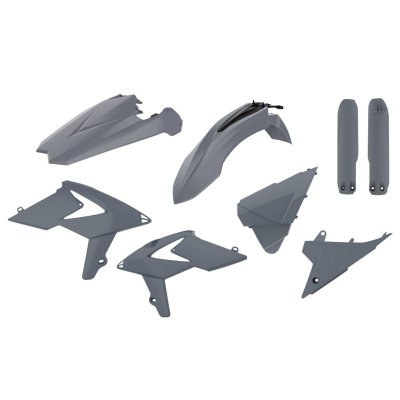 POLISPORT KOMPLET PLASTIKÓW BETA 2T/4T 19 W ZESTAWIE OSŁONY AMORTYZATORÓW (8399100004) KOLOR SZARY NARDO GREY