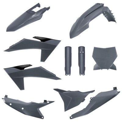 POLISPORT KOMPLET PLASTIKÓW (FULL KIT) KTM SX/SX-F/XC/XC-F 23-24 W ZESTAWIE TABLICA PRZEDNIA (8672000004) I OSŁONY AMORTYZATORÓW
