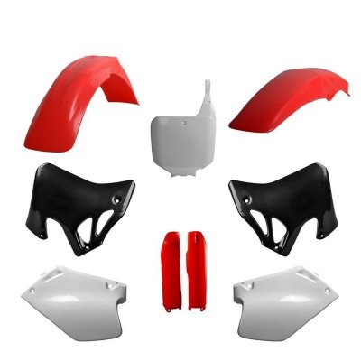 POLISPORT KOMPLET PLASTIKÓW (FULL KIT) HONDA CR 125 95-97; CR 250 95-96 W ZESTAWIE TABLICA PRZEDNIA (8673000002) I OSŁONY AMORTY