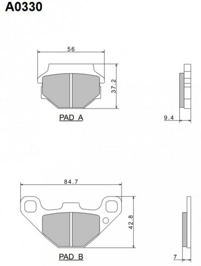NISSIN KLOCKI HAMULCOWE KH67 PREMIUM SEMI-METALLIC (SPIEK METALICZNY) (ECE R90) (MADE IN JAPAN) (2P-236NS)