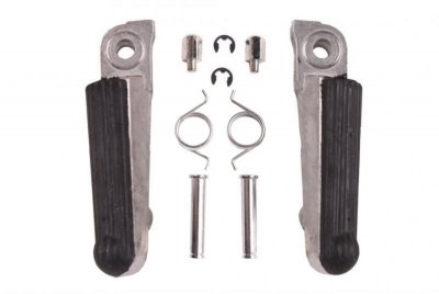 BIKETEC PARTS ZESTAW PODNÓŻKÓW (PODNÓŻKI) KIEROWCY KOMPLETNY Z MOCOWANIAMI HONDA CBR 250 86-94, NSR 250 85-96, VFR 400 87-92, (Z