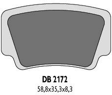 DELTA BRAKING KLOCKI HAMULCOWE KH463 KTM QUAD - ZASTĘPUJĄ DB2172MX-D ORAZ DB2172QD-D