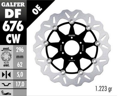 GALFER TARCZA HAMULCOWA PRZÓD HONDA CBR 600F4 99-00; CBR 900RR 92; VFR 800 89-13; CROSSRUNER X 11-14; XL 1000V VARADERO 99-02; G