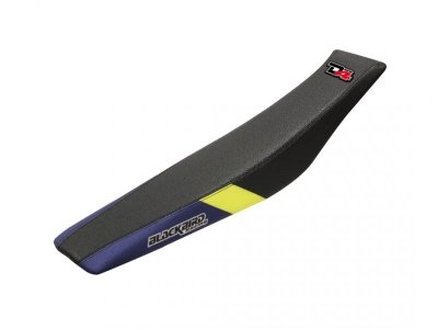BLACKBIRD POKROWIEC / POSZYCIE NA SIEDZENIE HUSQVARNA TE/TC 00 DREAM 4 KOLOR CZARNY NIEBIESKI ŻÓŁTY