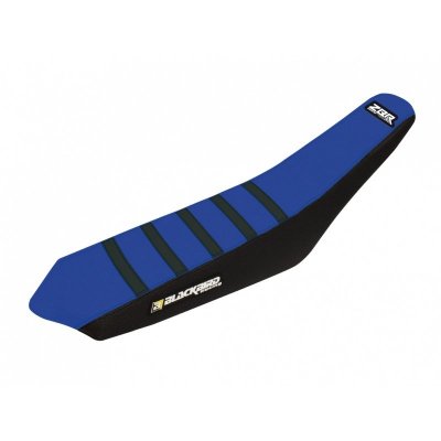 BLACKBIRD POKROWIEC / POSZYCIE NA SIEDZENIE SHERCO SE/SEF 17-23 (SE/SFE ALL MODELS 17-24) ZEBRA KOLOR CZARNY NIEBIESKI