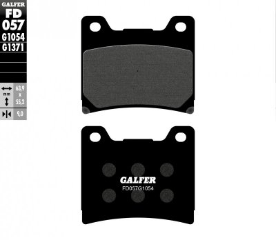 GALFER KLOCKI HAMULCOWE KH088 PÓŁMETALICZNE