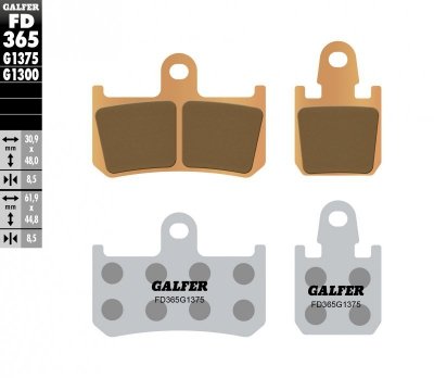 GALFER KLOCKI HAMULCOWE KH442/4 SPIEK METALICZNY (ZŁOTE) SPORT