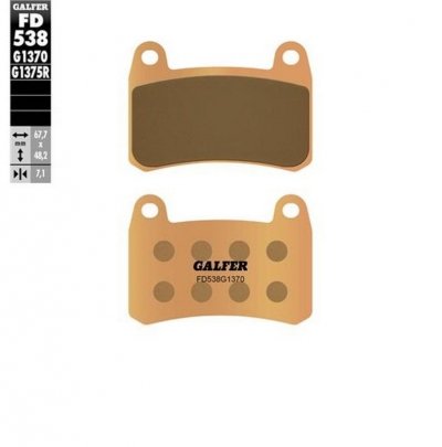 GALFER KLOCKI HAMULCOWE KH658 SPIEK METALICZNY (ZŁOTE) STREET PRZÓD BENELLI 251S 20-23; 302S/R 17-23; TRK 251/302 20-23