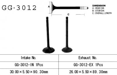 VESRAH ZAWÓR SSĄCY SUZUKI GN 125 82-, DR 125 82-85, FL 125 07-17 (30,00X5,5X90,30MM) (OEM: 12911-05211) (1SZT.) (MADE IN JAPAN)