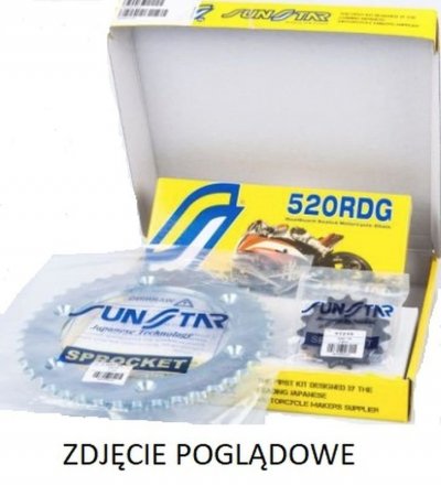 SUNSTAR ZESTAW NAPĘDOWY SUZUKI GS 500E/F 99-06 STANDARD (16/39/110) (DO 750CC) (SUN33316/SUN1-3383-39/SS520RDG-110N) - MADE IN J