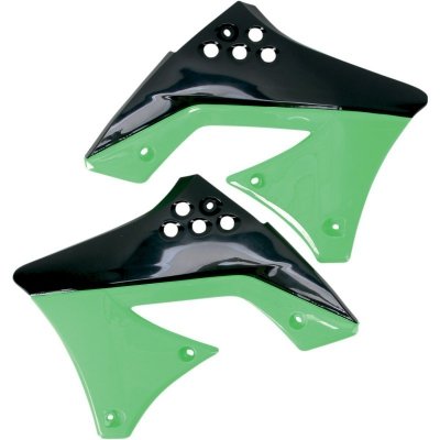 UFO OSŁONY CHŁODNICY KAWASAKI KXF 250 09-11 KOLOR OEM (CZARNY/ZIELONY)