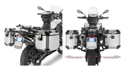 KAPPA STELAŻ KUFRÓW BOCZNYCH MONOKEY CAM SIDE BMW F 650 GS / F 800 GS (08-17), F 700 GS (13-17) - POD KUFRY KFR KFORCE ALU