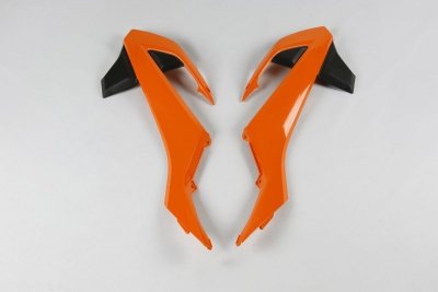 UFO OSŁONY CHŁODNICY KTM SX 65 16-22, KOLOR OEM 16 I 18 (POMARAŃCZOWY/CZARNY)