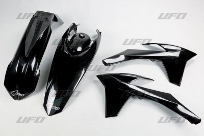 UFO KOMPLET PLASTIKÓW KTM EXC 12-13 KOLOR CZARNY (KT513E001)