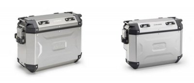KAPPA 2025/05 KUFRY BOCZNE 48L MONOKEY CAM SIDE KVG48A KVOYAGER ALUMINIOWE PRAWY / LEWY KOLOR SREBRNY