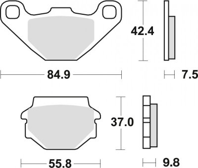 TRW ZF KLOCKI HAMULCOWE KH67 ORGANIC APRILIA PEGASO 650 91-00, KAWASAKI KLR 250 84-05, GPZ 500 88-04, KLE 500 91-07, KL / KLR 60