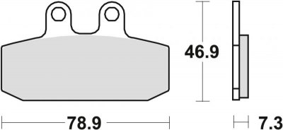 TRW ZF KLOCKI HAMULCOWE KH256 ORGANIC APRILIA RX 125 85-89, TUAREG 350 / 600 86-89, HONDA NSR 125 88-03, CRM 125 90-99, KTM EXC 